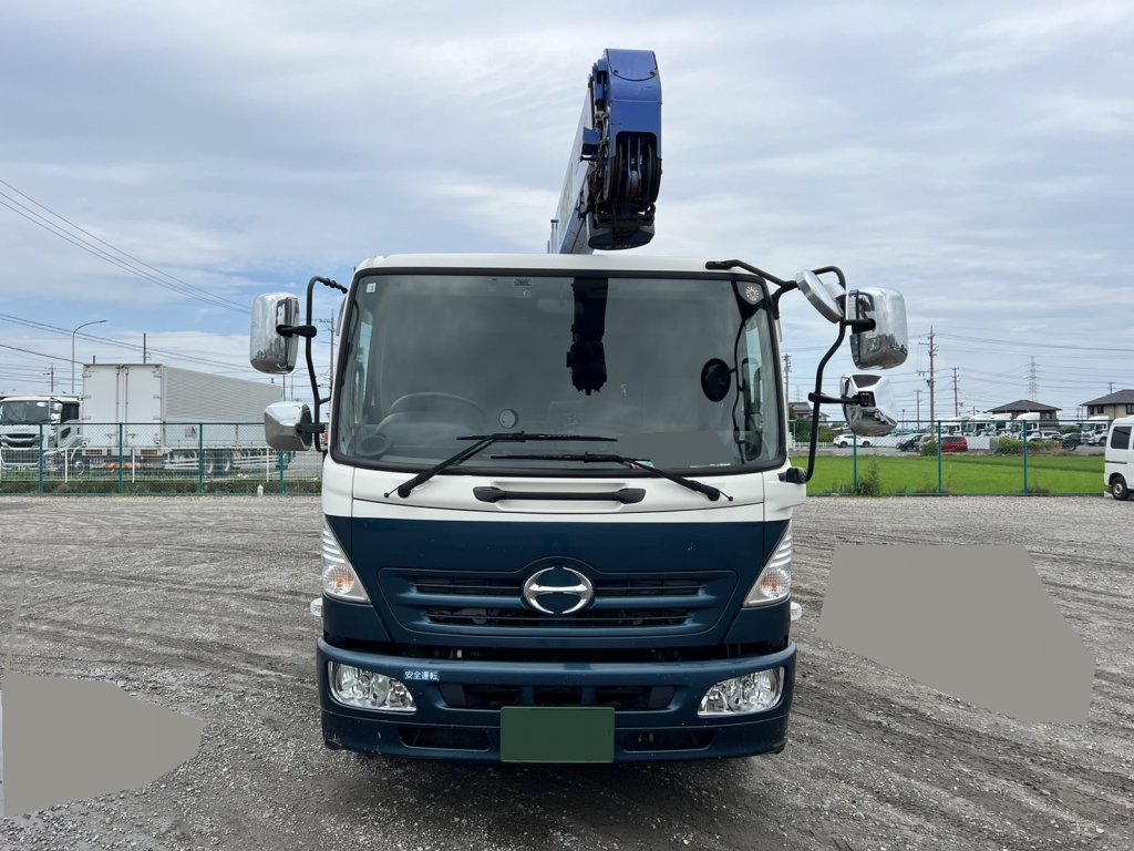 日野 中型増トンワイド レンジャー クレーン４段 QKG-FE7JLAA