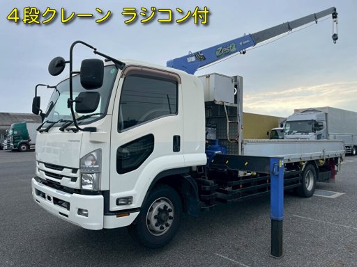 いすゞ 中型増トンワイド  クレーン４段